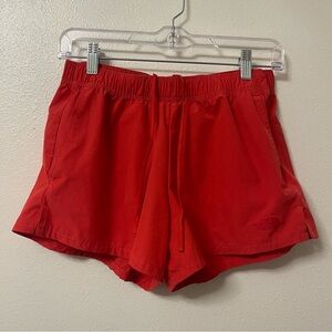 The Northface Red Orange Unlined Running Athletic Shorts Medium